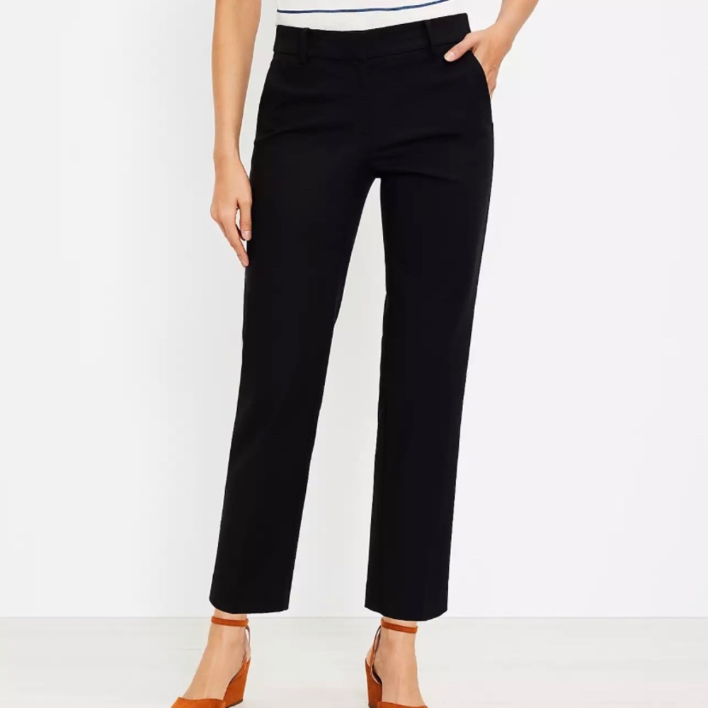 LOFT Riviera Slim Dress Pant Size 2 Black NWOT